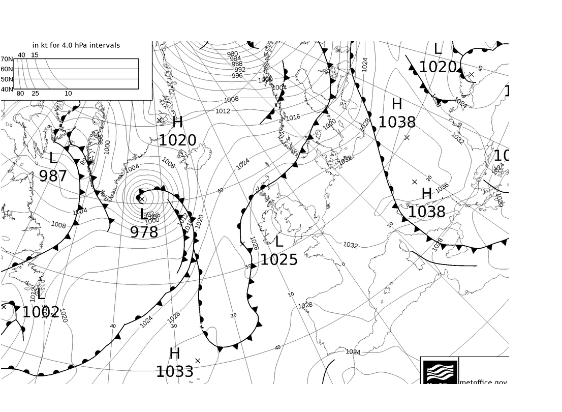 MetOffice UK Fronts Mo 24.01.2022 12 GMT